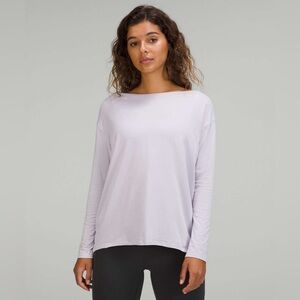 Lululemon Back in Action Long Sleeve in Faint Lavender - Size 18 - NWT